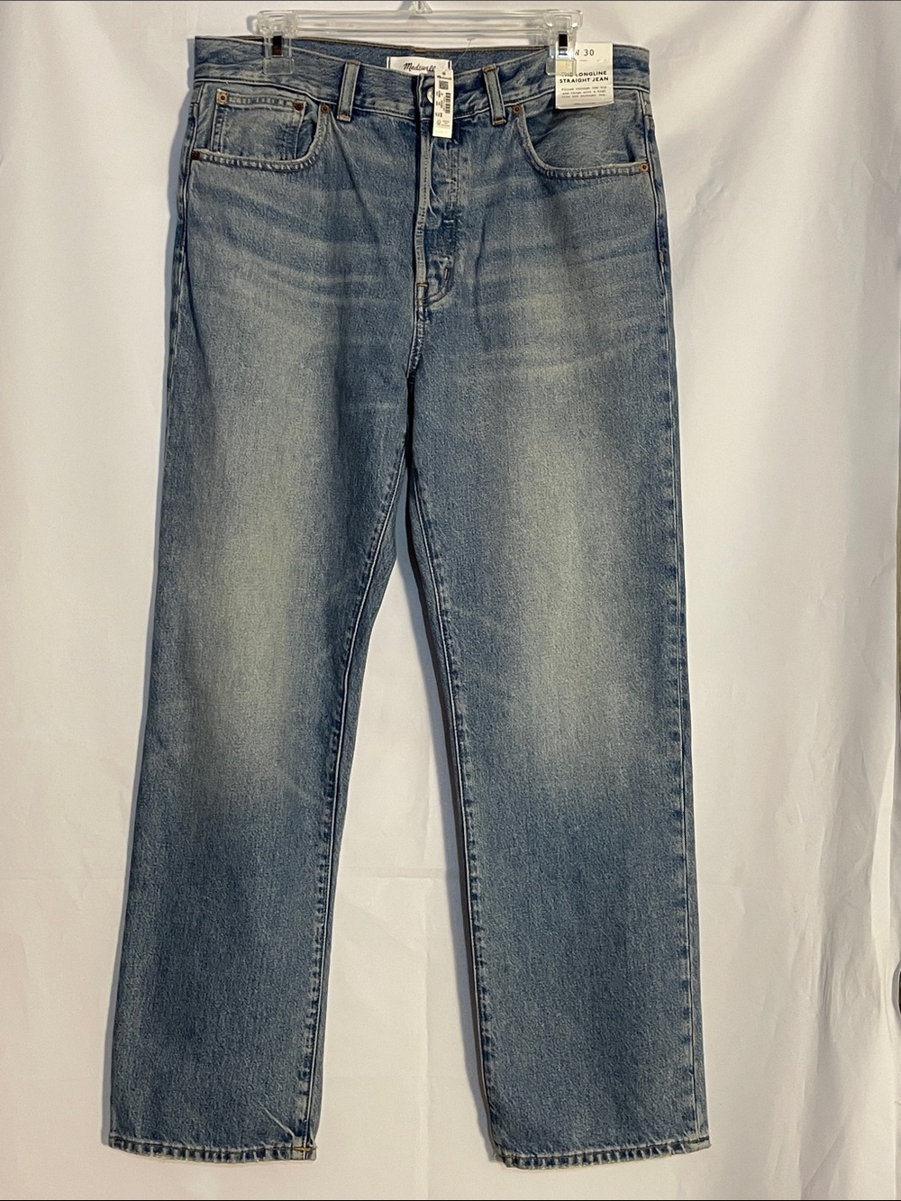 Madewell Women’s Light Wash Straight-Leg Jeans, size W30